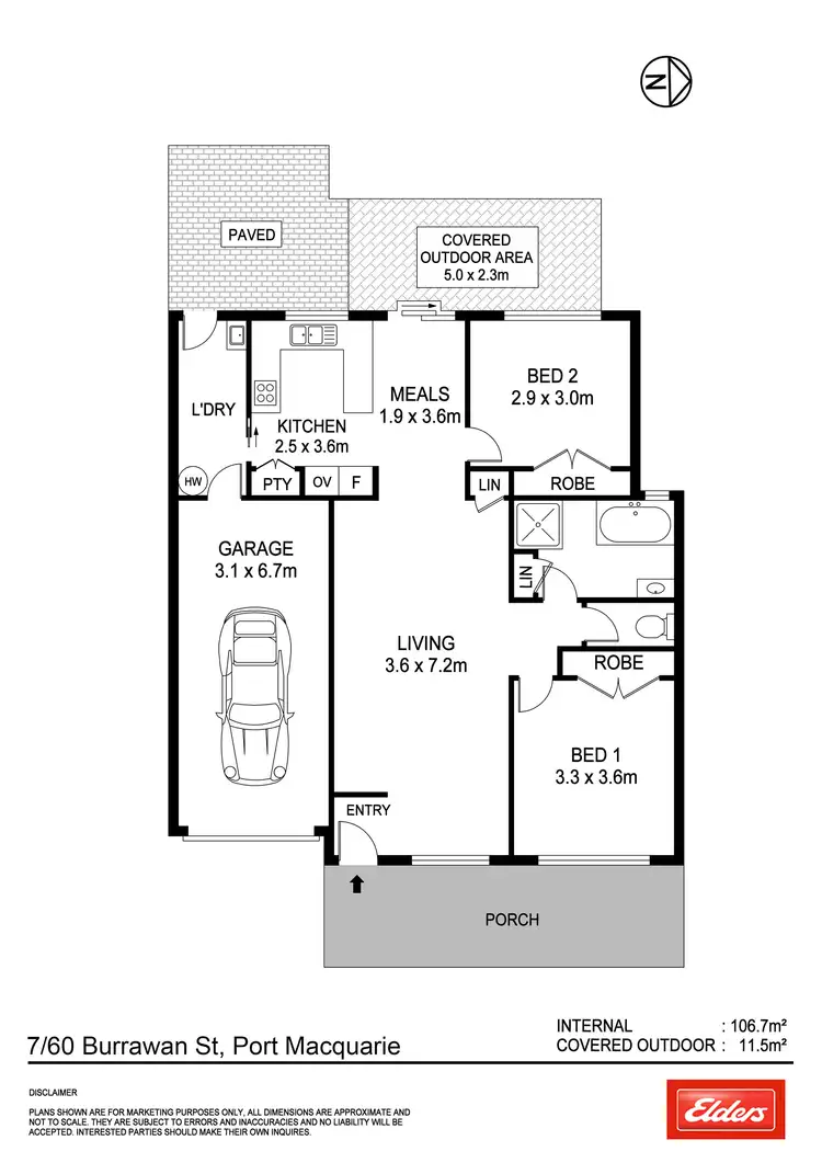 Floorplan of Homely villa listing, 7/60 Burrawan Street, Port Macquarie NSW 2444