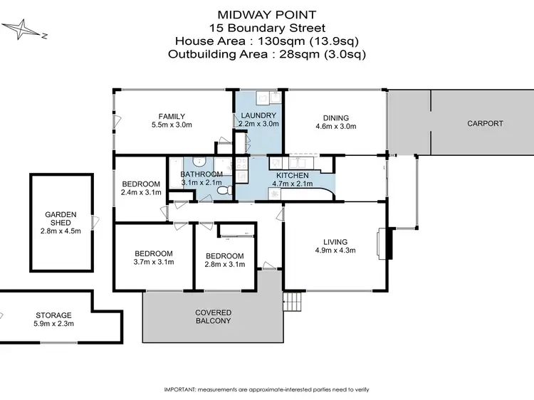 Floorplan of Homely house listing, 15 Boundary Street, Midway Point TAS 7171