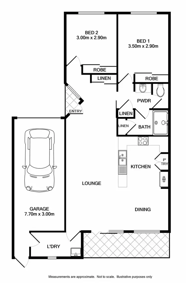 Floorplan of Homely unit listing, 2/30 Wilson Street, Wodonga VIC 3690