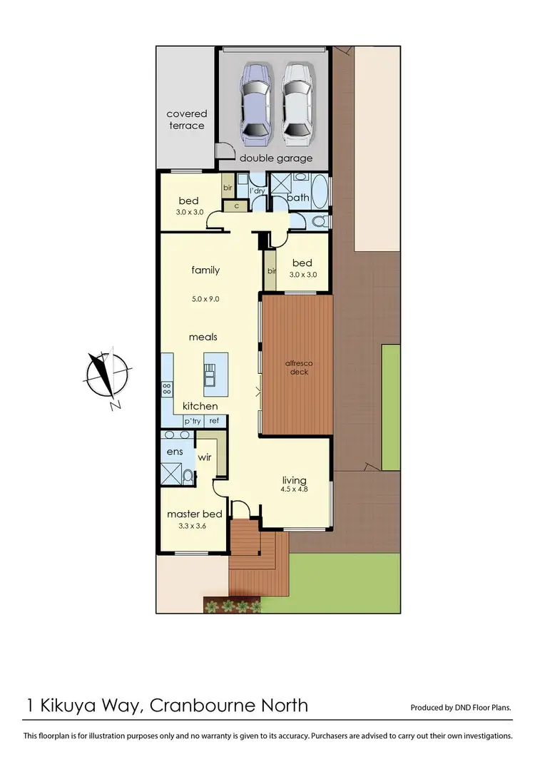 Floorplan of Homely house listing, 1 Kikuya Way, Cranbourne North VIC 3977