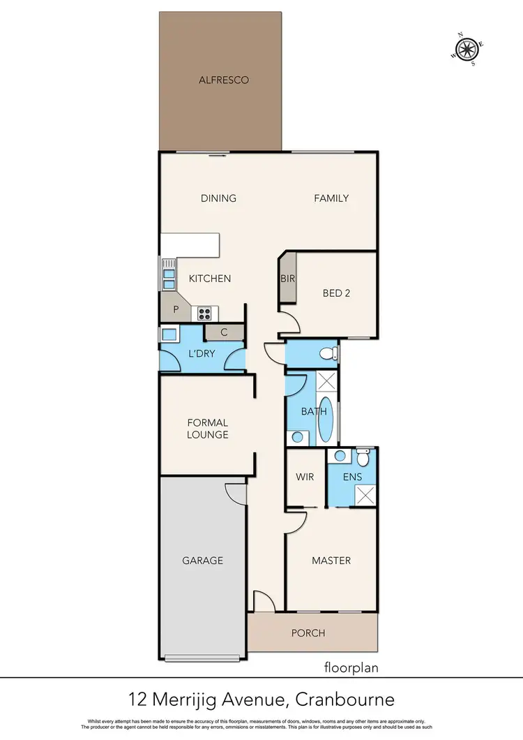 Floorplan of Homely house listing, 12 Merrijig Avenue, Cranbourne VIC 3977