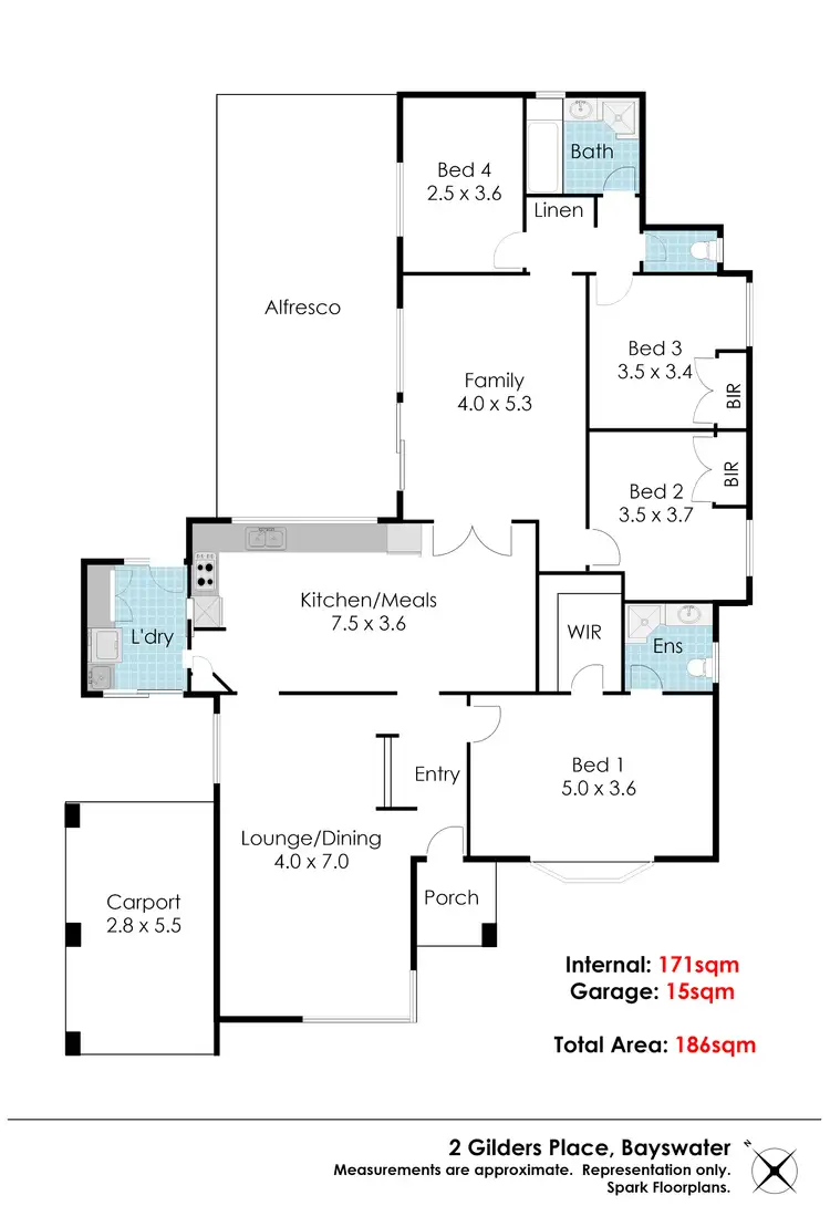 Floorplan of Homely house listing, 2 Gilders Place, Bayswater WA 6053
