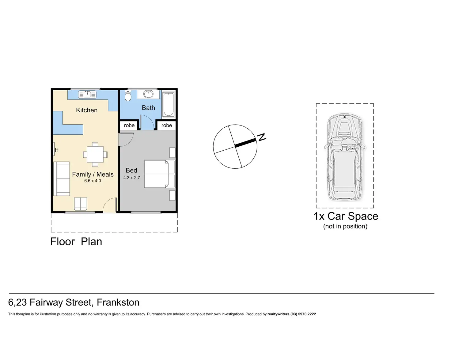 Floorplan of Homely unit listing, 6/23 Fairway Street, Frankston VIC 3199