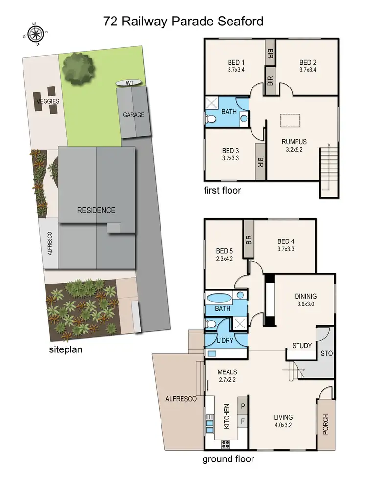 Floorplan of Homely house listing, 72 Railway Parade, Seaford VIC 3198