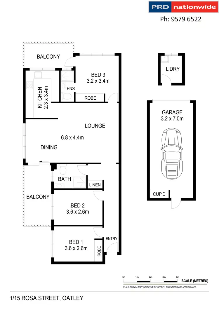 Floorplan of Homely unit listing, 1/15 Rosa Street, Oatley NSW 2223