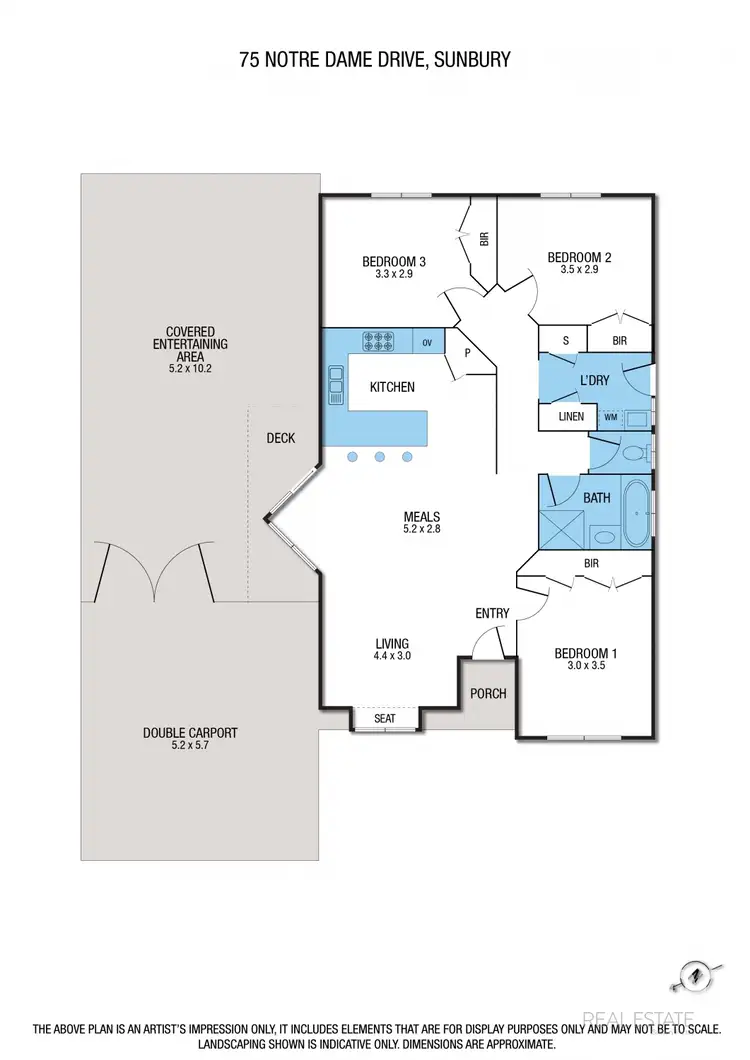 Floorplan of Homely house listing, 75 Notre Dame Drive, Sunbury VIC 3429