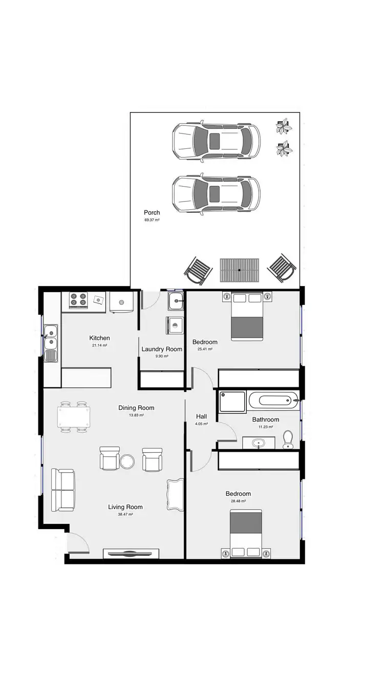 Floorplan of Homely unit listing, Unit 3, 3 Vincent Court, Mildura VIC 3500