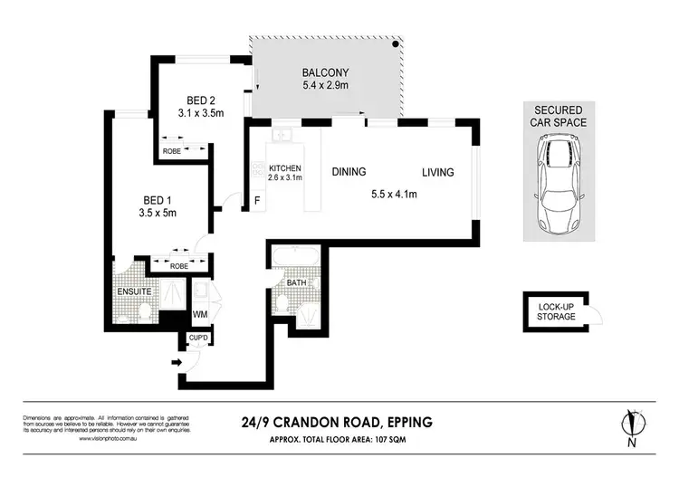 Floorplan of Homely apartment listing, 24/9 Crandon Road, Epping NSW 2121
