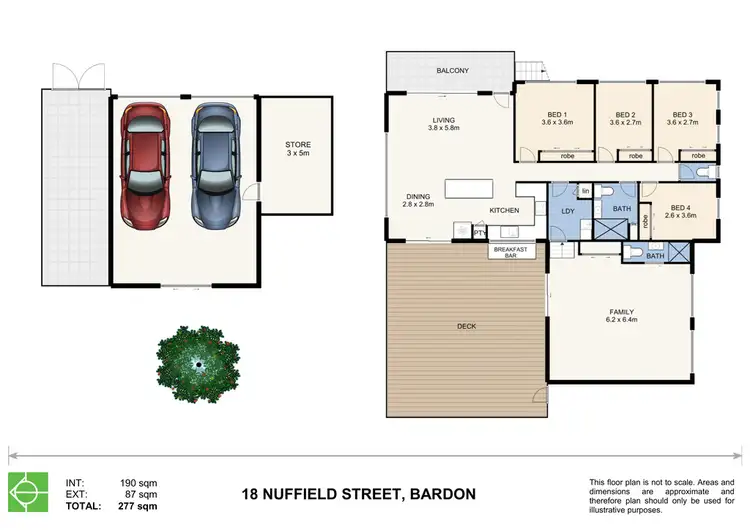 Floorplan of Homely house listing, 18 Nuffield Street, Bardon QLD 4065