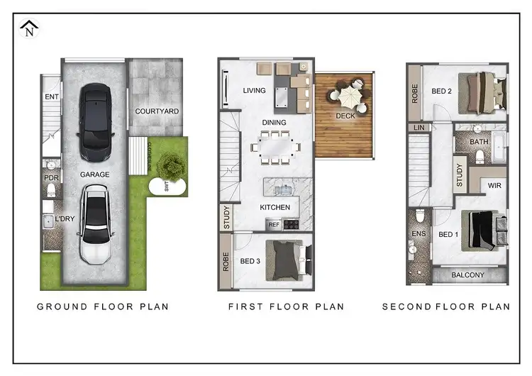 Floorplan of Homely townhouse listing, 15/25 Hawthorne Street, Enoggera QLD 4051