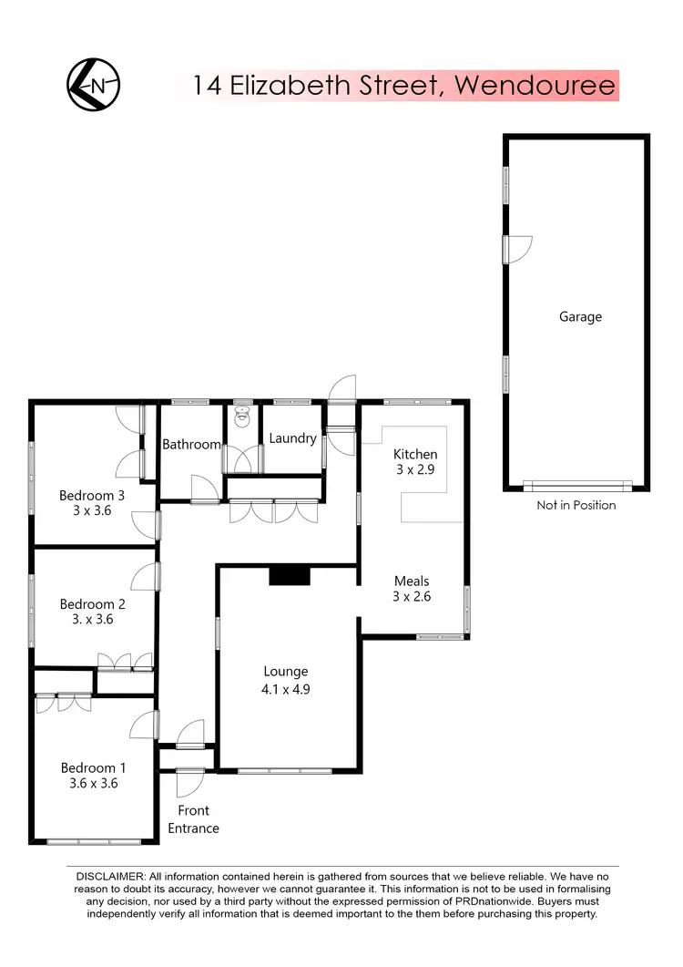 Floorplan of Homely house listing, 14 Elizabeth Street, Wendouree VIC 3355
