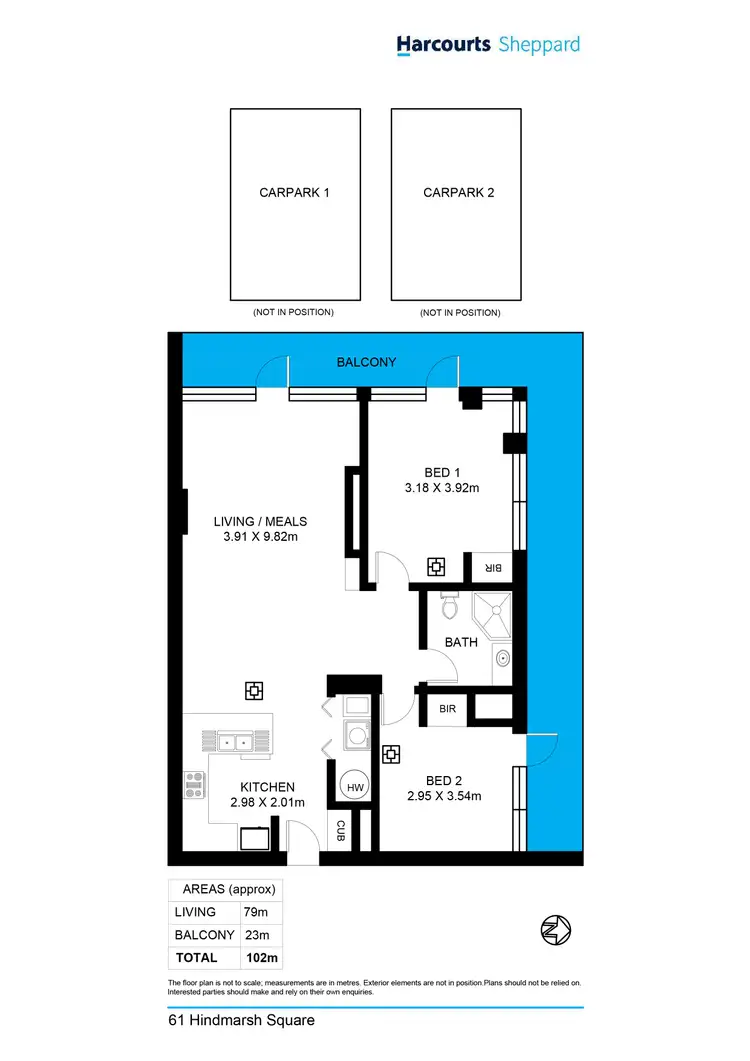 Floorplan of Homely apartment listing, 702/61 Hindmarsh Square, Adelaide SA 5000