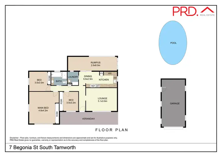 Floorplan of Homely house listing, 7 Begonia Street, Tamworth NSW 2340