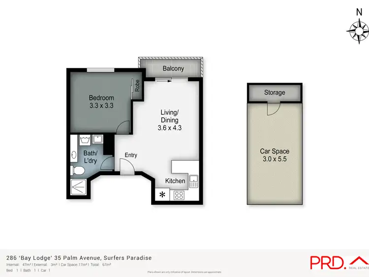 Floorplan of Homely unit listing, 286/35 Palm Avenue, Surfers Paradise QLD 4217