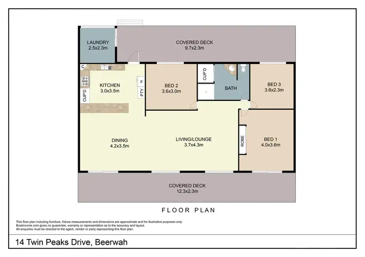 Floorplan of Homely house listing, 14 Twin Peaks Drive, Beerwah QLD 4519