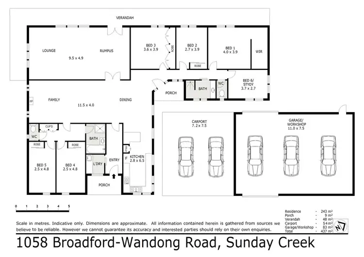 Floorplan of Homely rural property listing, 1058 Broadford-Wandong Road, Sunday Creek VIC 3658