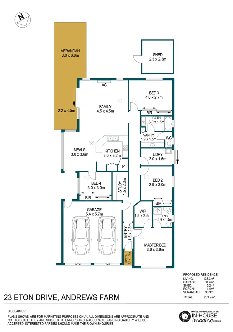 Floorplan of Homely house listing, 23 Eton Drive, Andrews Farm SA 5114