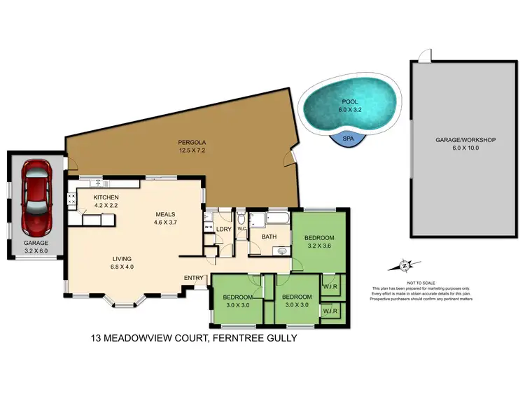 Floorplan of Homely house listing, 13 Meadowview Court, Ferntree Gully VIC 3156