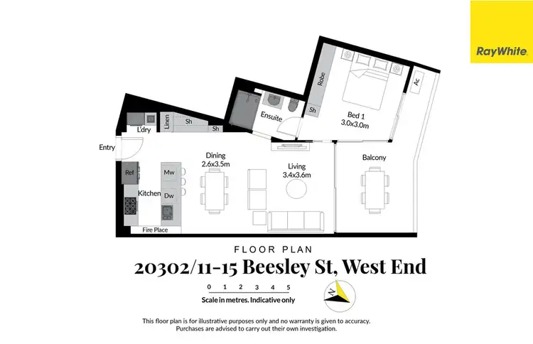Floorplan of Homely apartment listing, 20302/15 Beesley Street, West End QLD 4101