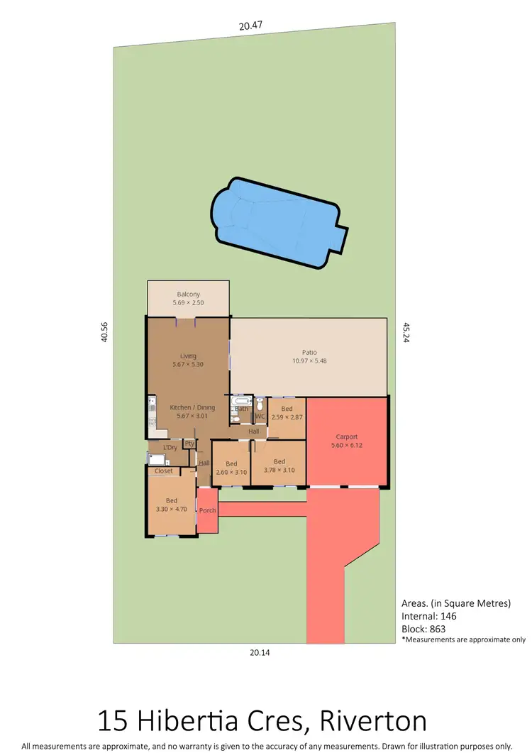 Floorplan of Homely house listing, 15 Hibbertia Crescent, Riverton WA 6148