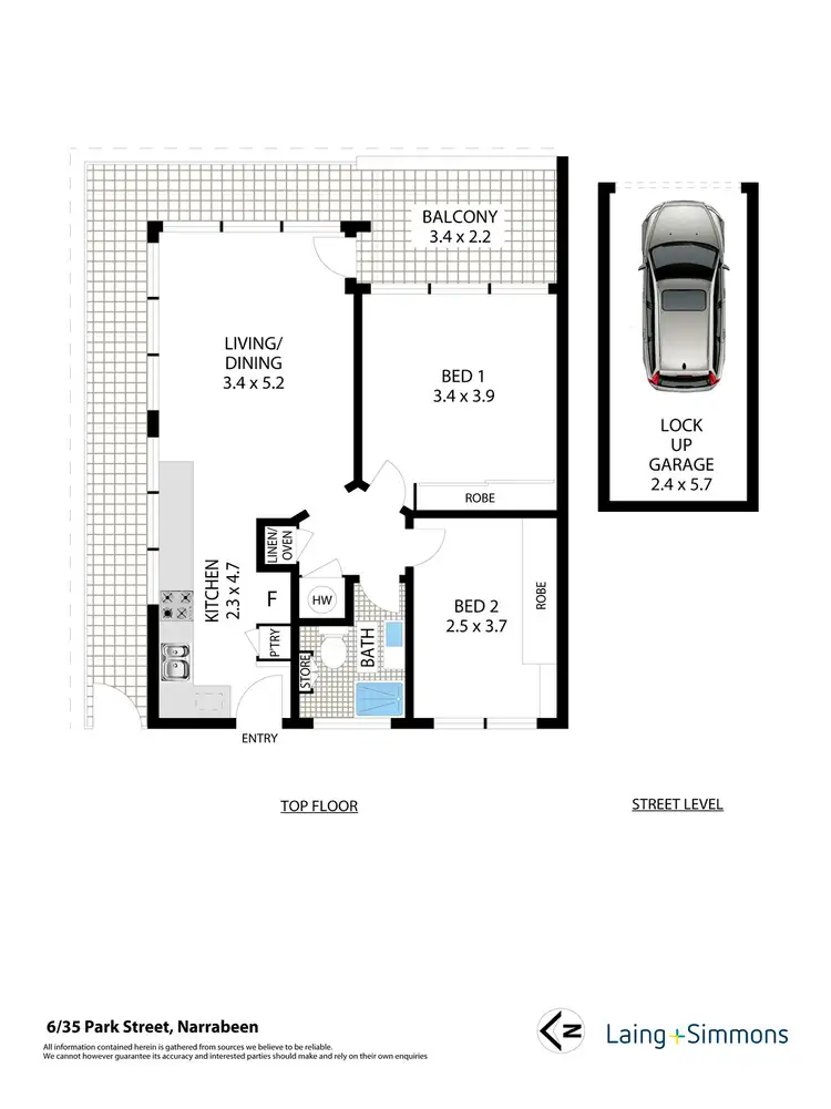 Floorplan of Homely apartment listing, 6/35 Park Street, Narrabeen NSW 2101