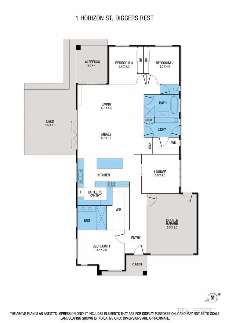Floorplan of Homely house listing, 1 Horizon Street, Diggers Rest VIC 3427
