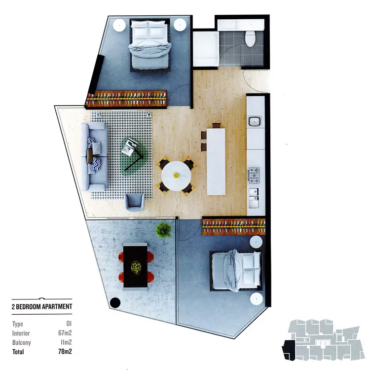 Floorplan of Homely apartment listing, 1201/421 King William Street, Adelaide SA 5000