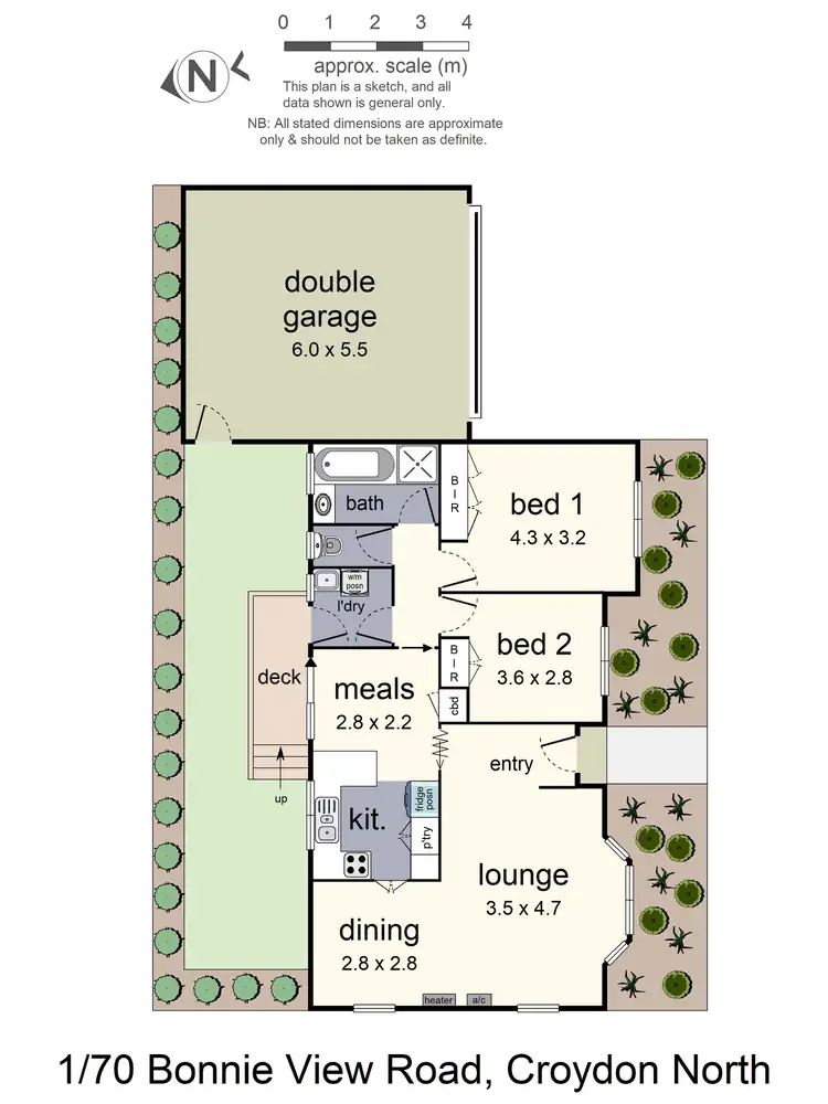 Floorplan of Homely unit listing, 1/70 Bonnie View Road, Croydon North VIC 3136