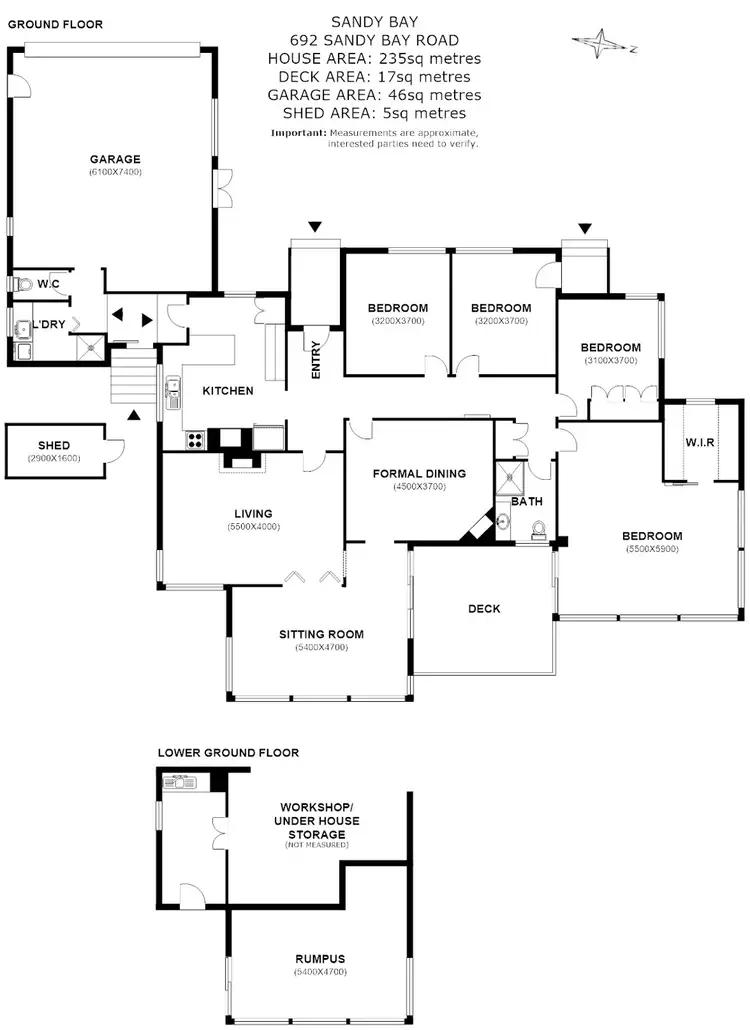 Floorplan of Homely house listing, 692 Sandy Bay Road, Sandy Bay TAS 7005