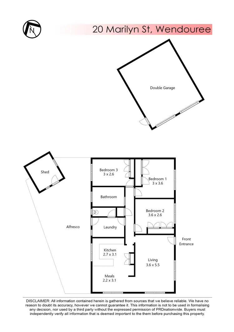 Floorplan of Homely house listing, 20 Marilyn Street, Wendouree VIC 3355