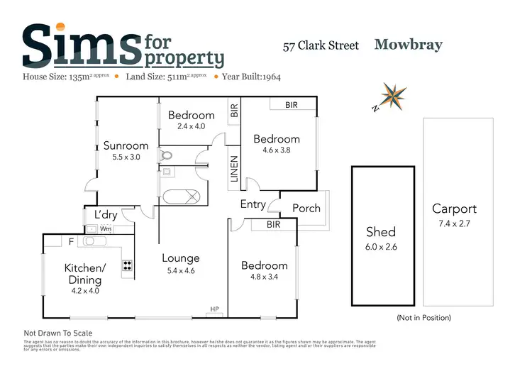 Floorplan of Homely house listing, 57 Clark Street, Mowbray TAS 7248