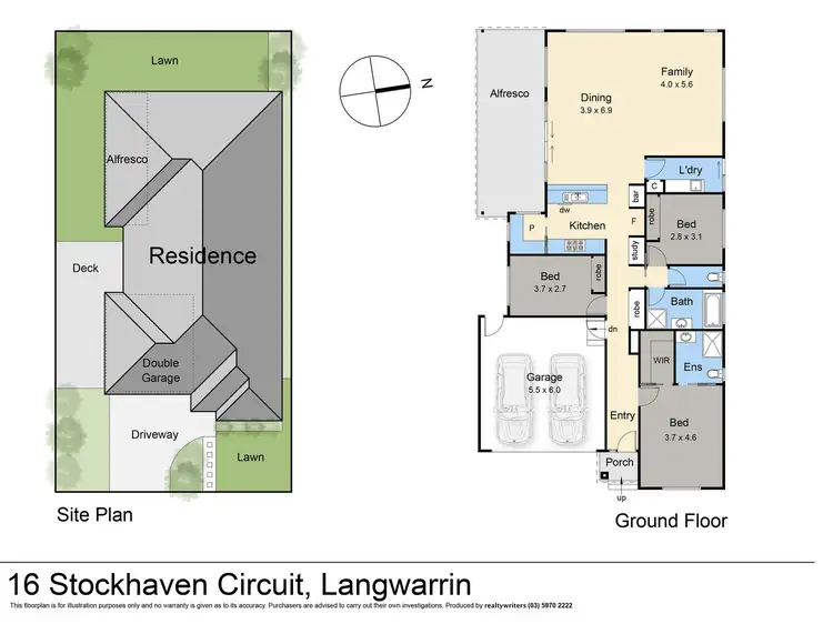 Floorplan of Homely house listing, 16 Stockhaven Circuit, Langwarrin VIC 3910