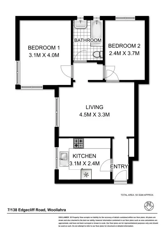 Floorplan of Homely apartment listing, 7/138 Edgecliff Road Woollahra, Woollahra NSW 2025