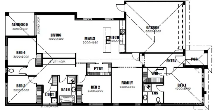 Floorplan of Homely house listing, 6 Featherwood Crescent, Craigieburn VIC 3064