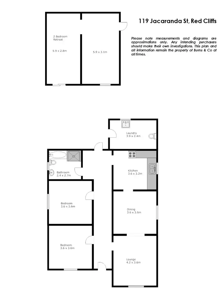 Floorplan of Homely house listing, 119 Jacaranda Street, Red Cliffs VIC 3496