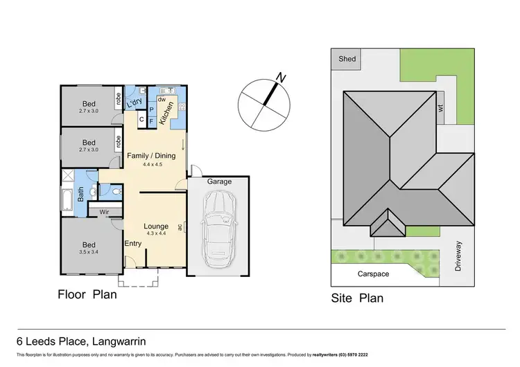 Floorplan of Homely unit listing, 6 Leeds Place, Langwarrin VIC 3910