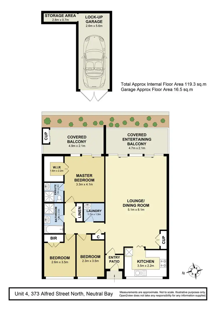 Floorplan of Homely unit listing, 4/373 Alfred Street North, Neutral Bay NSW 2089