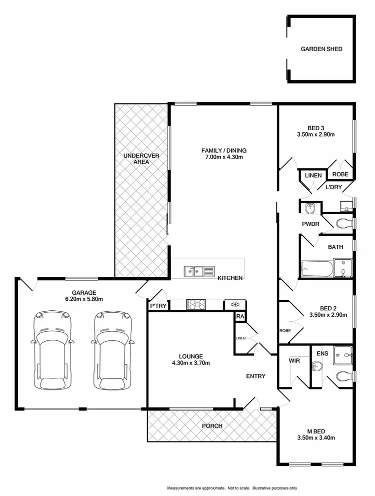 Floorplan of Homely house listing, 2 Sharp Court, Wodonga VIC 3690