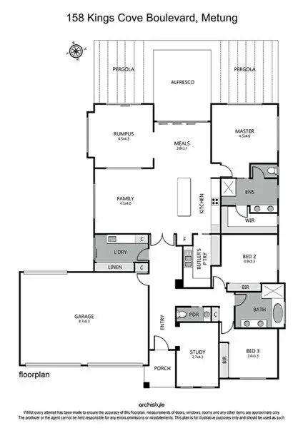 Floorplan of Homely house listing, 158 Kings Cove Boulevard, Metung VIC 3904