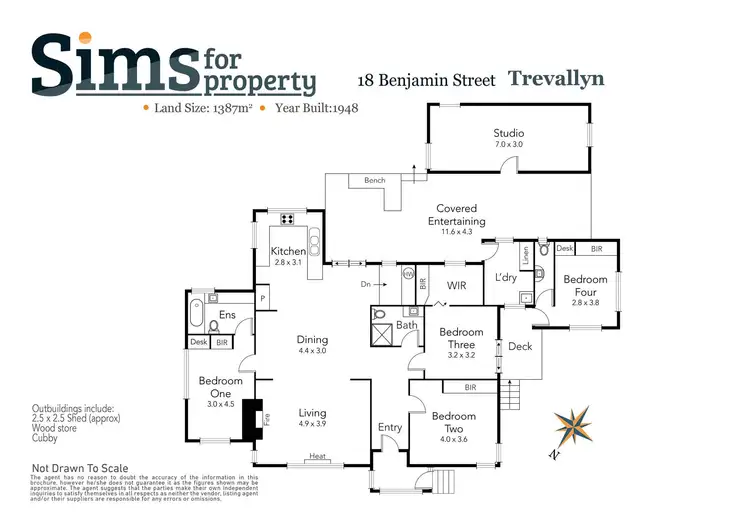 Floorplan of Homely house listing, 18 Benjamin Street, Trevallyn TAS 7250