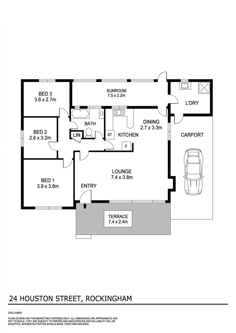 Floorplan of Homely house listing, 24 Houston Street, Rockingham WA 6168