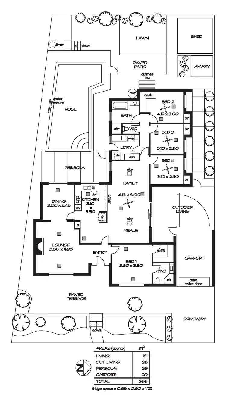 Floorplan of Homely house listing, 5 Mowbray Crescent, Fairview Park SA 5126