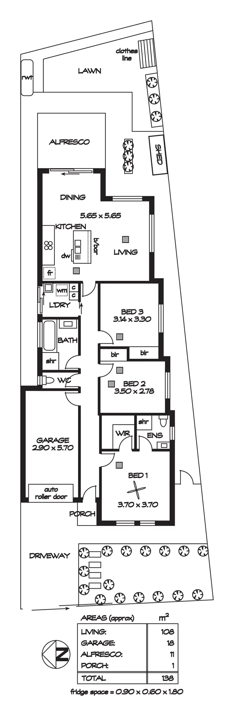 Floorplan of Homely house listing, 72A Bradman Road, Parafield Gardens SA 5107
