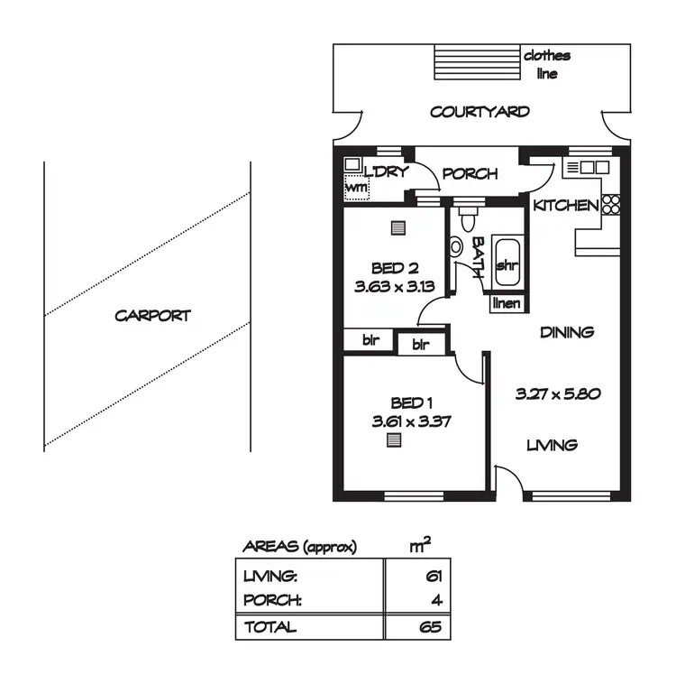 Floorplan of Homely unit listing, 4/6 Victoria Street, Klemzig SA 5087