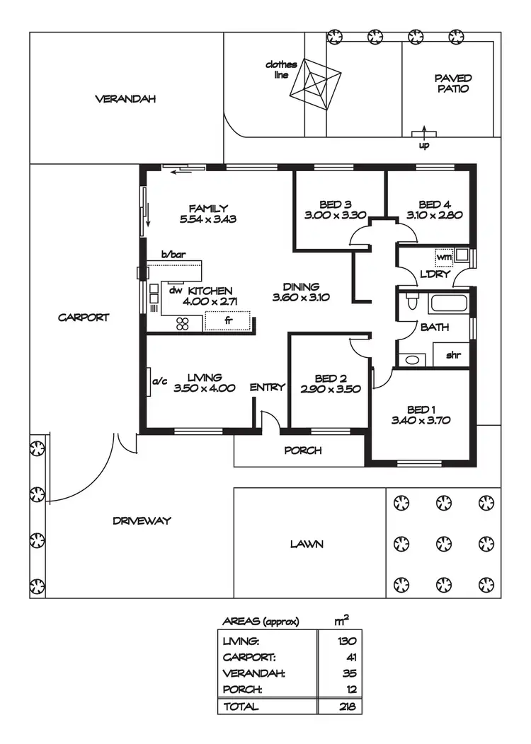 Floorplan of Homely house listing, 36 Bristol Crescent, Highbury SA 5089