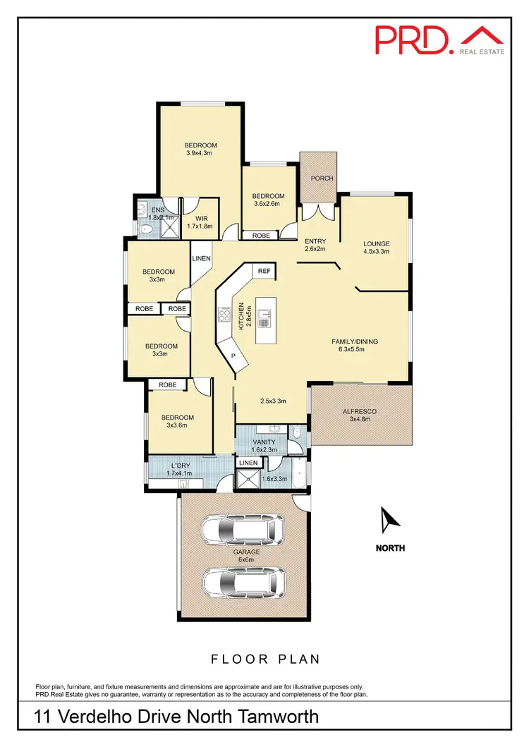 Floorplan of Homely house listing, 11 Verdelho Drive, Tamworth NSW 2340