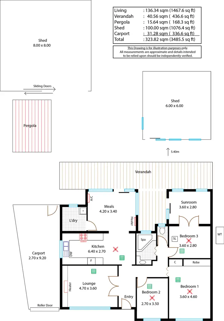 Floorplan of Homely house listing, 8 Chellaston Avenue, Pooraka SA 5095