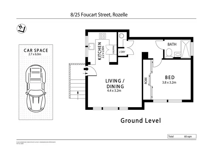 Floorplan of Homely apartment listing, 8/25 Foucart Street, Rozelle NSW 2039