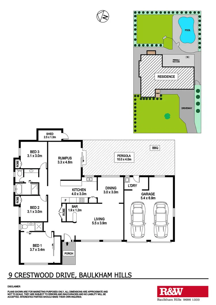 Floorplan of Homely house listing, 9 Crestwood Drive, Baulkham Hills NSW 2153
