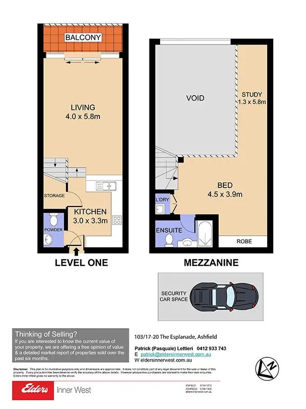 Floorplan of Homely unit listing, 103/17-20 The Esplanade, Ashfield NSW 2131